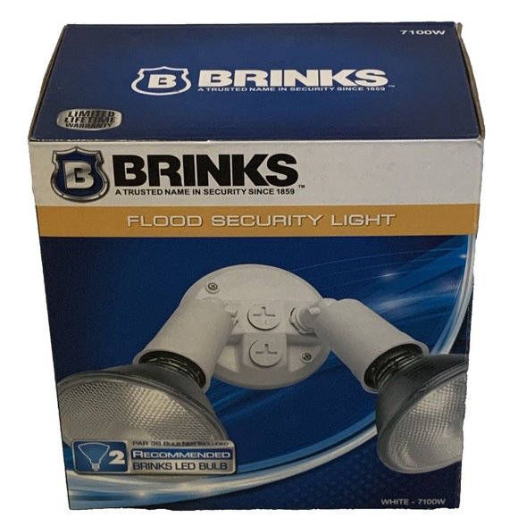 Brinks Other - Brinks 7100W 2 Head Flood Security Light Hardware Included, Hardwired Lights